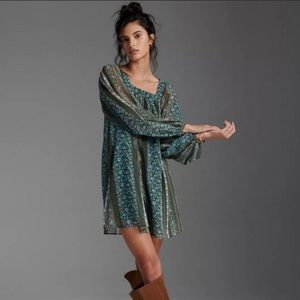 Anthropologie Dress Sona Puff Tunic Mini. NWOT. Size M.